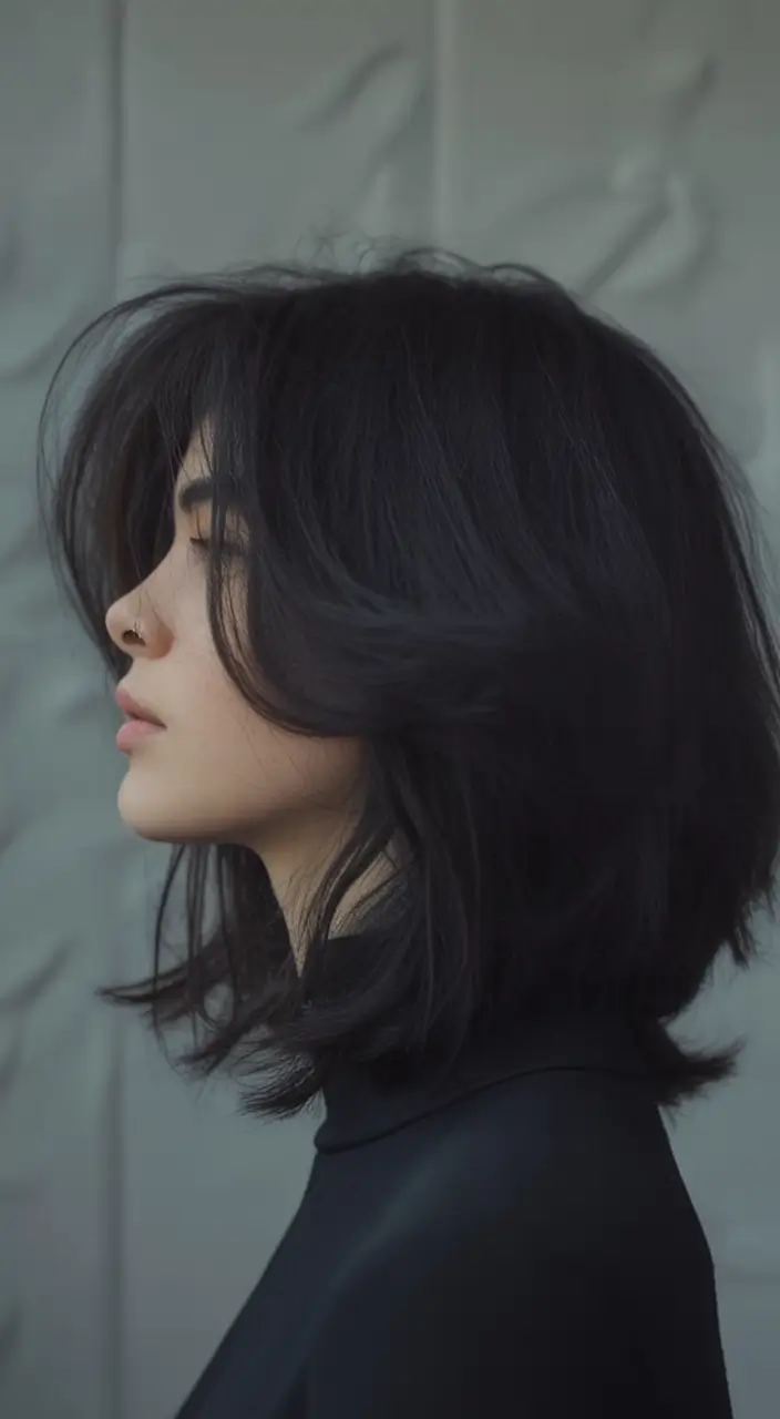Medium-Length hairstyle for Fall 2025 Voluminous Mid-Length Layers with Soft Flip