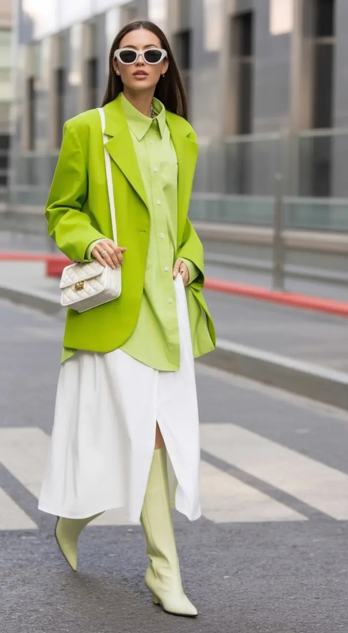 On-Trend Fall outfits Ideas 2025 Acid Green Awakening