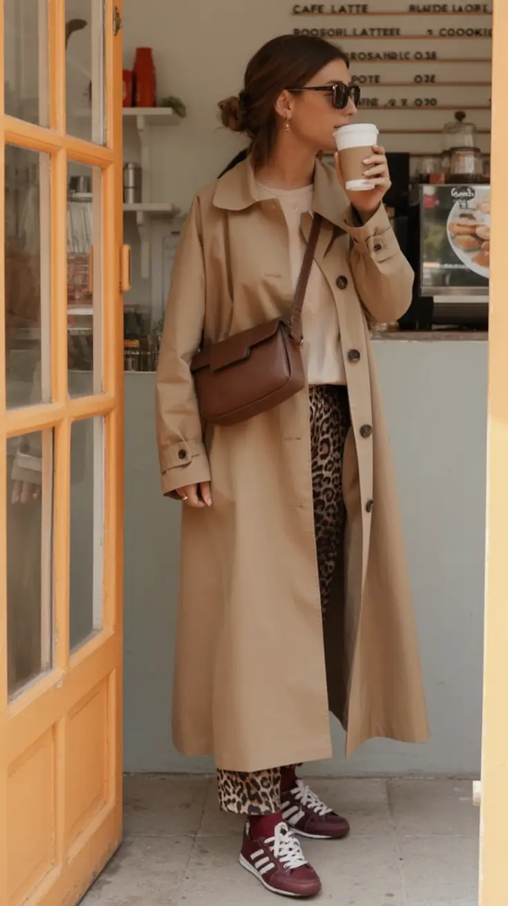 On-Trend Fall outfits Ideas 2025 Cozy Neutrals Meet Unexpected Print