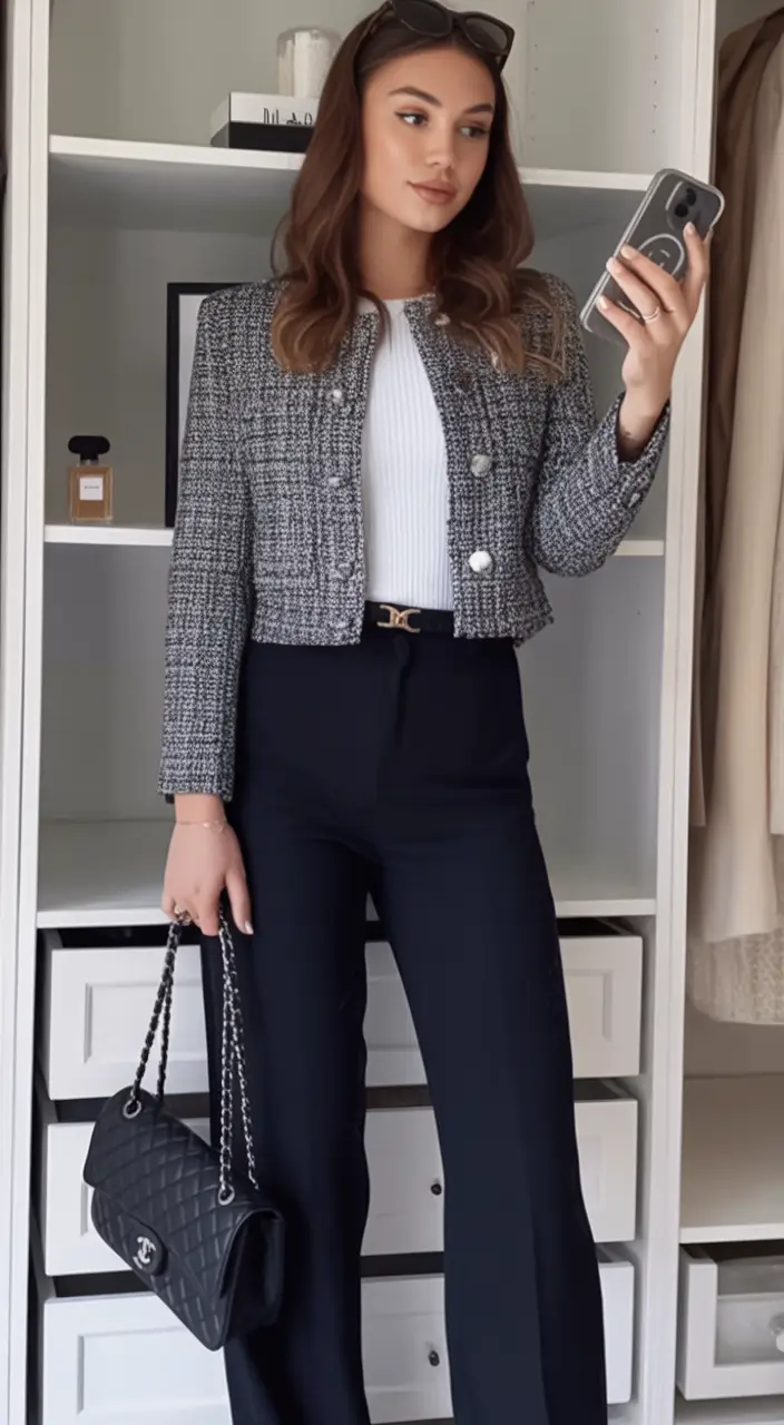 On-Trend Fall outfits Ideas 2025 Timeless Tweed for a Power Day