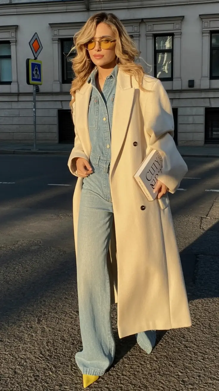 On-Trend Fall outfits Ideas 2025 Soft Denim Sunrise