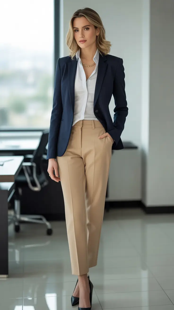 On-Trend Fall outfits Ideas 2025 Classic Corporate Revival