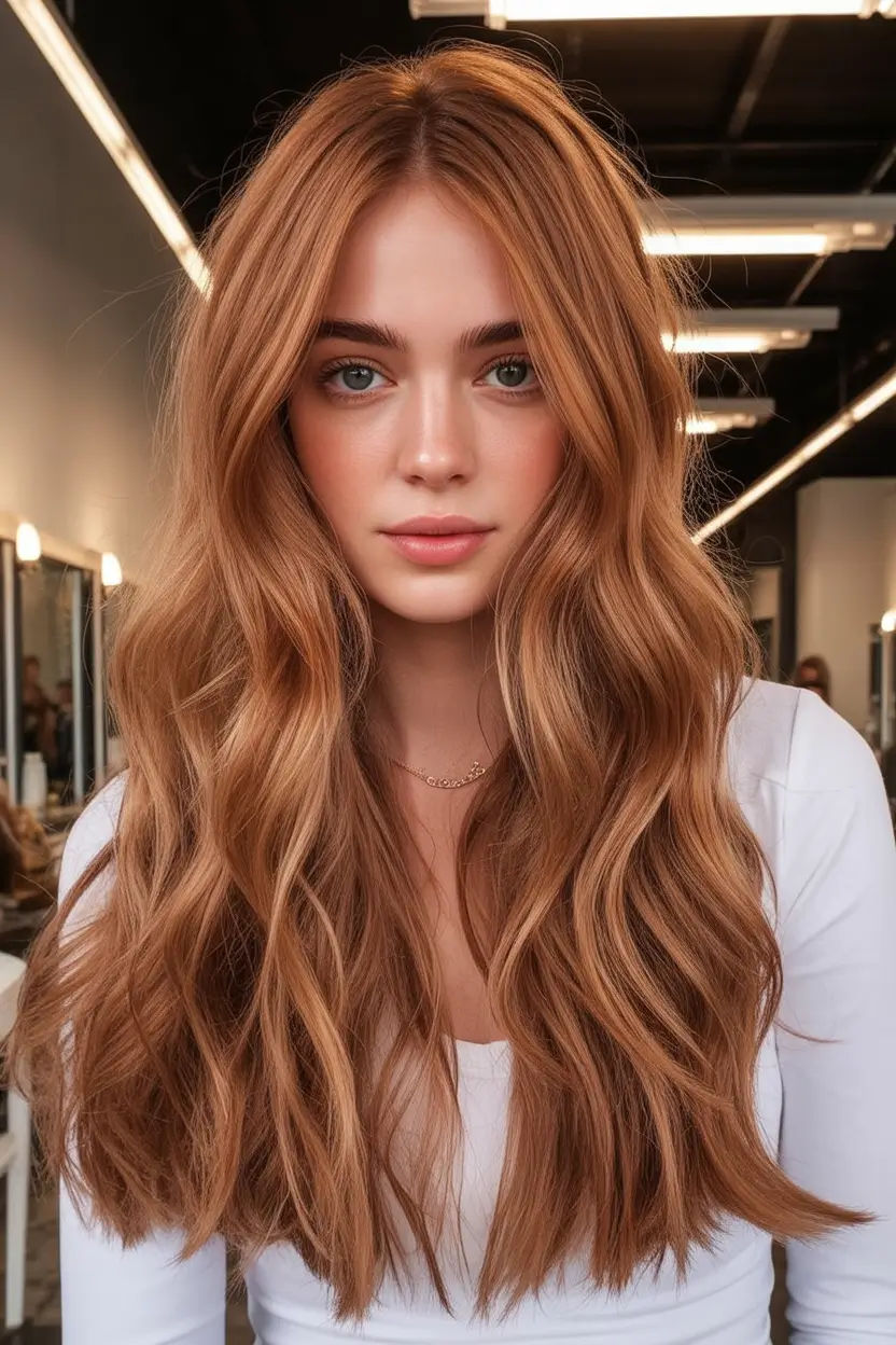 Fall Hair Color Trends for September 2025 Toasted Copper Glow