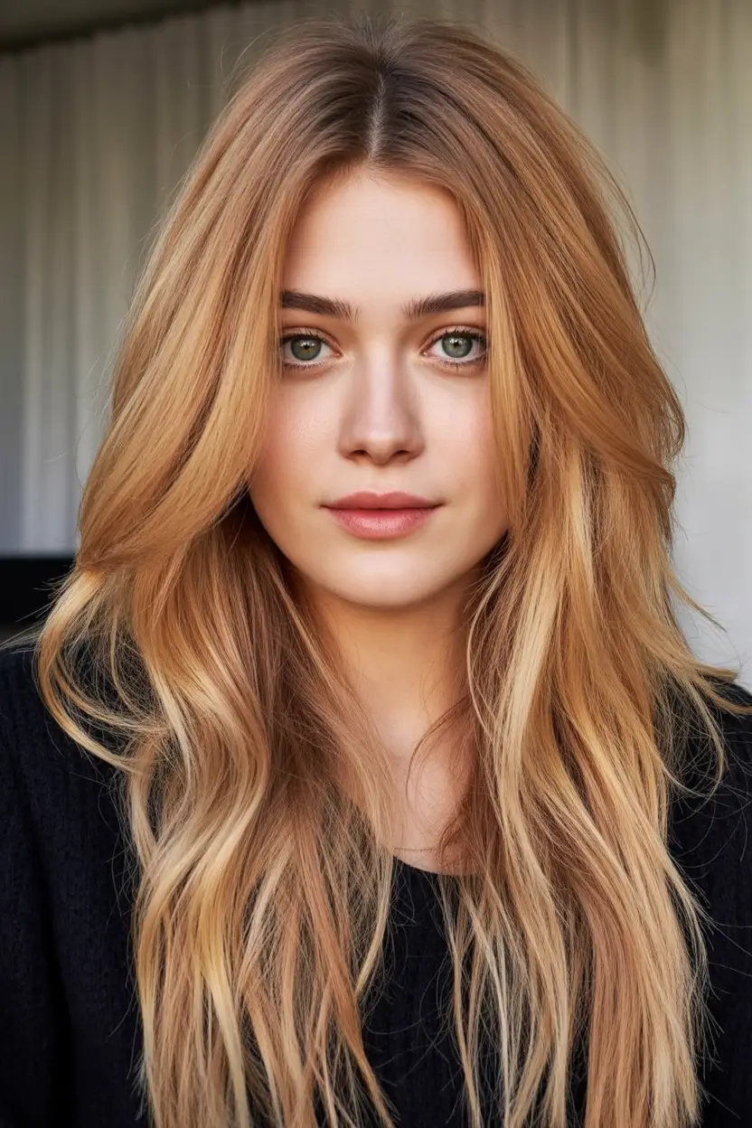 Fall Hair Color Trends for September 2025 Golden Copper Layers with a Natural Flow