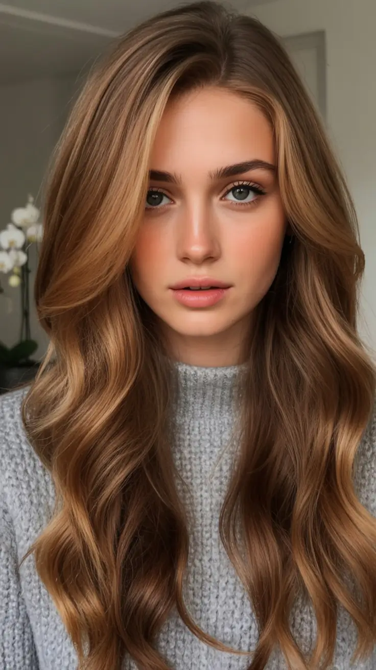 Fall Hair Color Trends for September 2025 Chestnut Caramel Waves for Soft Transitions