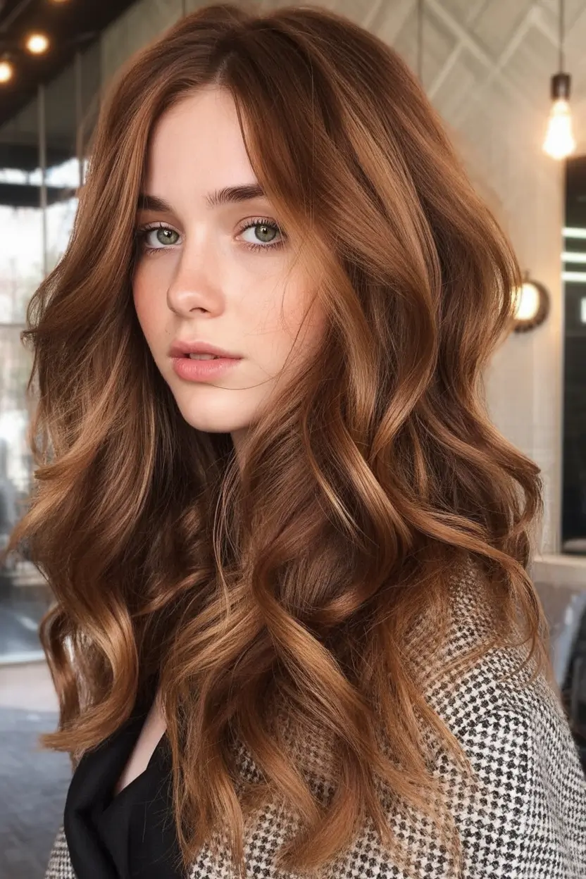 Fall Hair Color Trends for September 2025 Cinnamon Glazed Curls