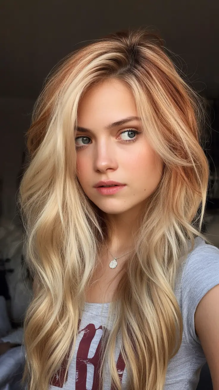 Fall Hair Color Trends for September 2025 Golden Cream Bombshell