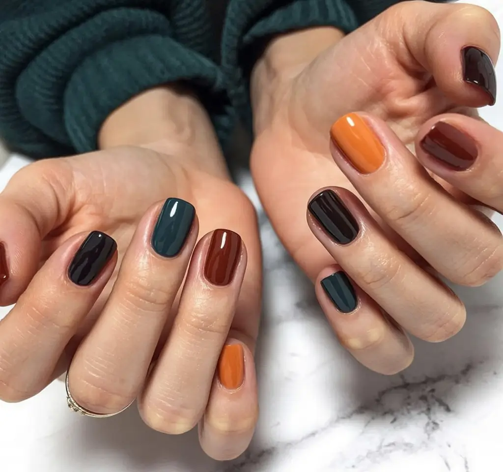 Simple Fall Nails Inspiration 2025 Warm Neutrals with a Moody Edge