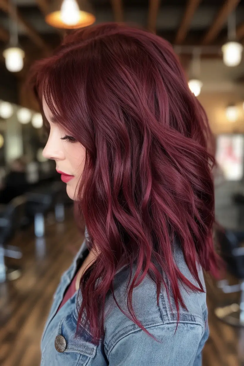 Top Burgundy Hair Color Looks for Autumn 2025 Cranberry Merlot Waves with Salon Bounce