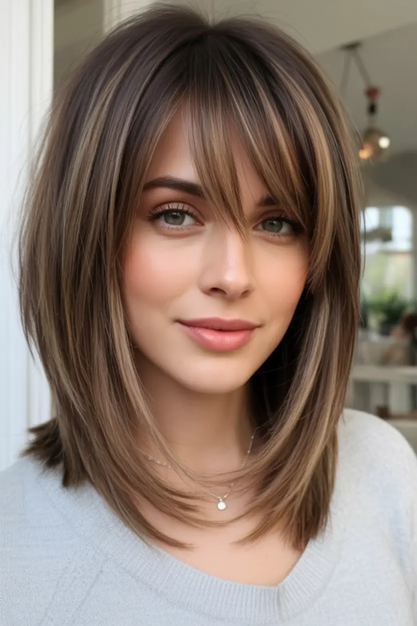 Top Fall 2025 Hair Colors for Cool Skin Textured Brunette With Honey Ash Highlights