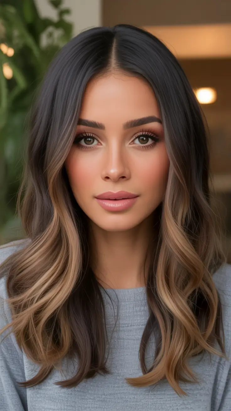 Top Hair Colors to Try This autumn 2025 Deep Merlot Melt with Rosé Highlights
