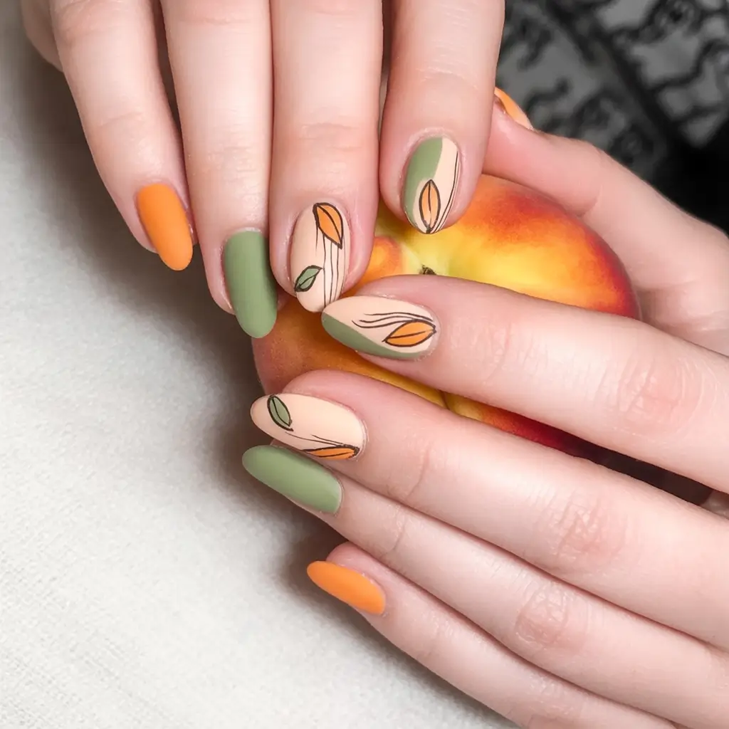 Trendy Fall Season Nails Designs Ideas 2025 Modern Leaves and Matte Moods
