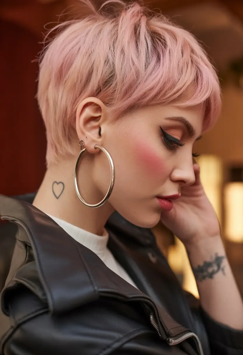 Trendy Pixie Haircuts to Try This Fall 2025 Pretty in Punk Pink