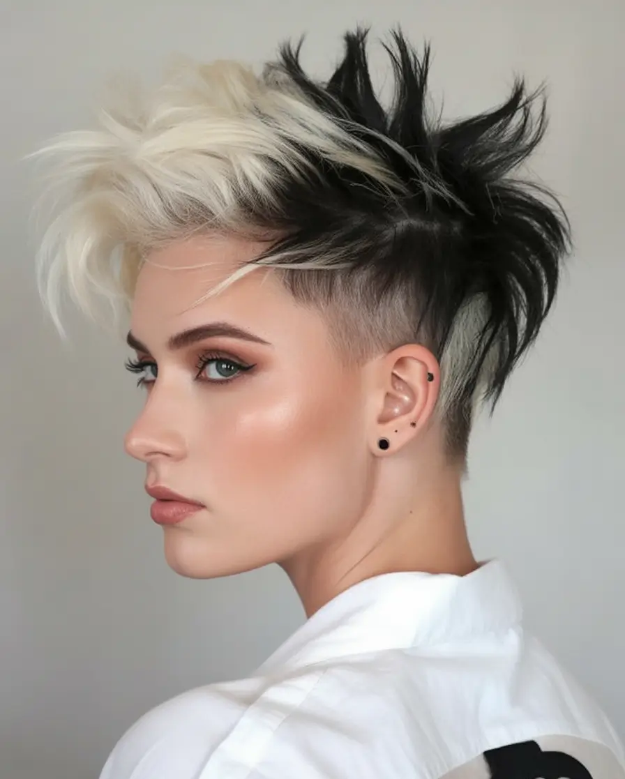 Trendy Pixie Haircuts to Try This Fall 2025 Two-Toned Texture Explosion