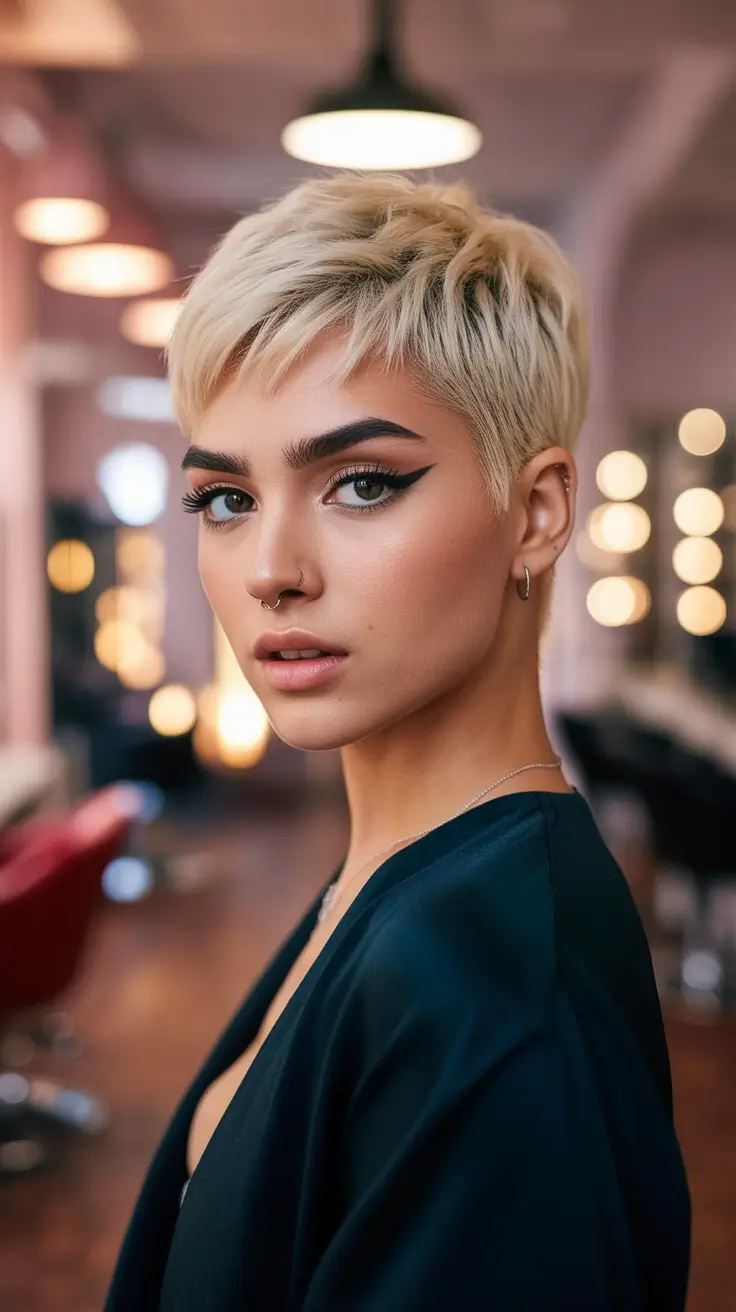 Trendy Pixie Haircuts to Try This Fall 2025 Refined and Retro Platinum