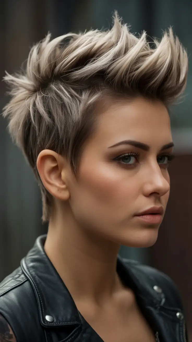Trendy Pixie Haircuts to Try This Fall 2025 Textured Lift with Smoky Blonde Layers