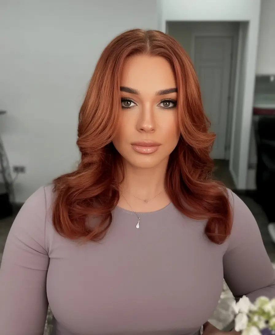 Warm Hair Colors to Try This Fall 2025 Soft Cinnamon Layers With Classic Volume