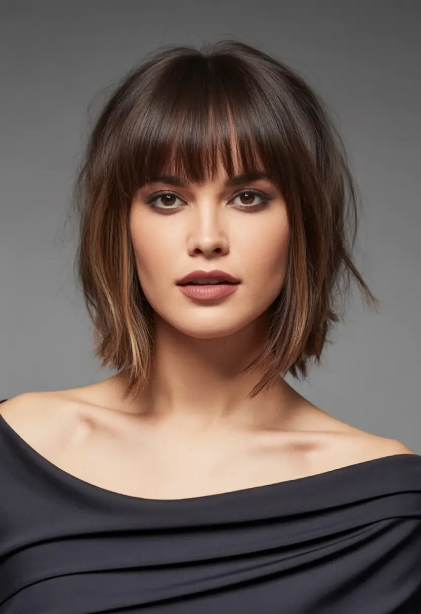Warm Hair Colors to Try This Fall 2025 Rounded Bob With Bold Honeylight Ends