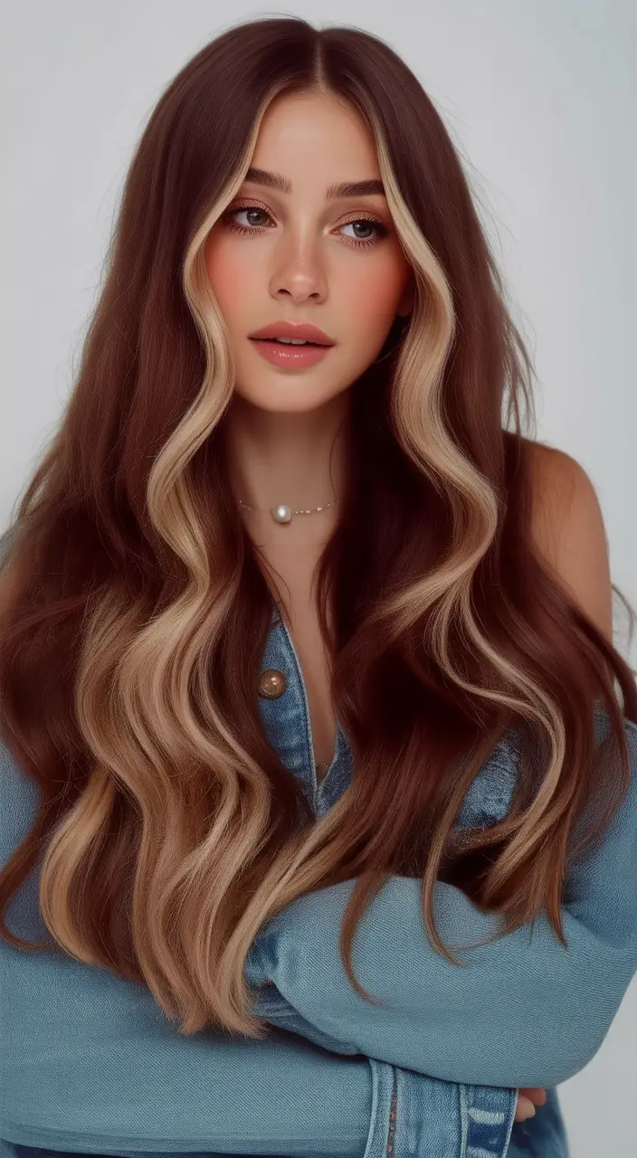 Warm Hair Colors to Try This Fall 2025 Warm Espresso with Money-Piece Contrast