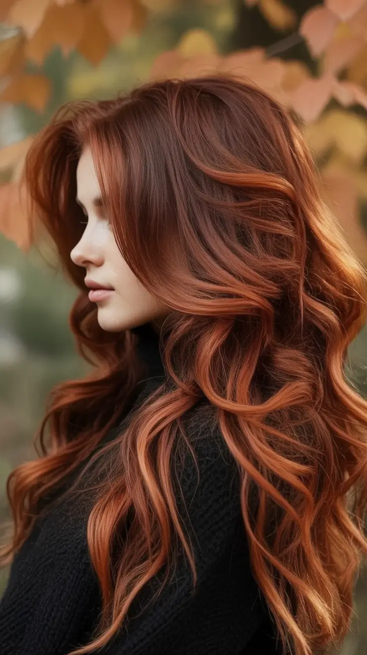 Warm Hair Colors to Try This Fall 2025 Crimson Curls With a Soft Autumn Edge