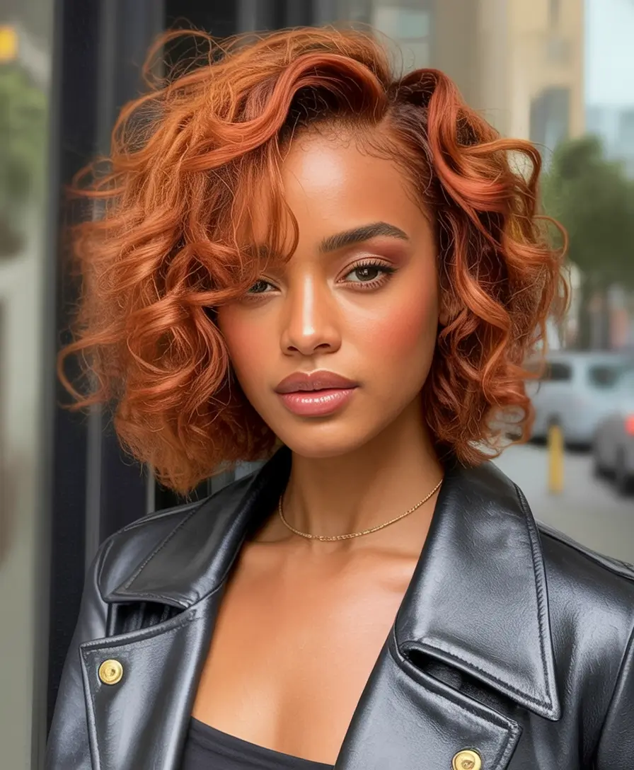 Warm Hair Colors to Try This Fall 2025 Rustleaf Auburn With Windswept Layers