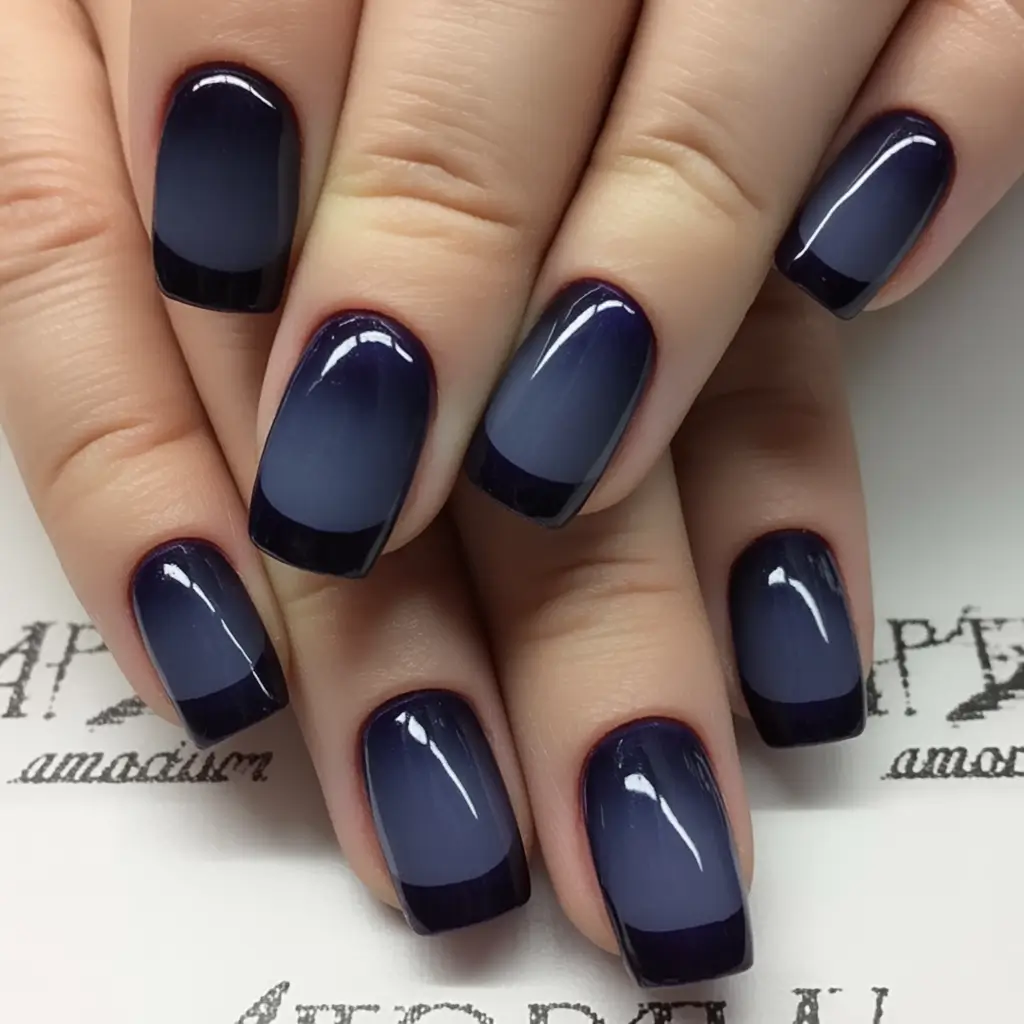 Fall 2025 French Tip Nails Smoky Ombre French