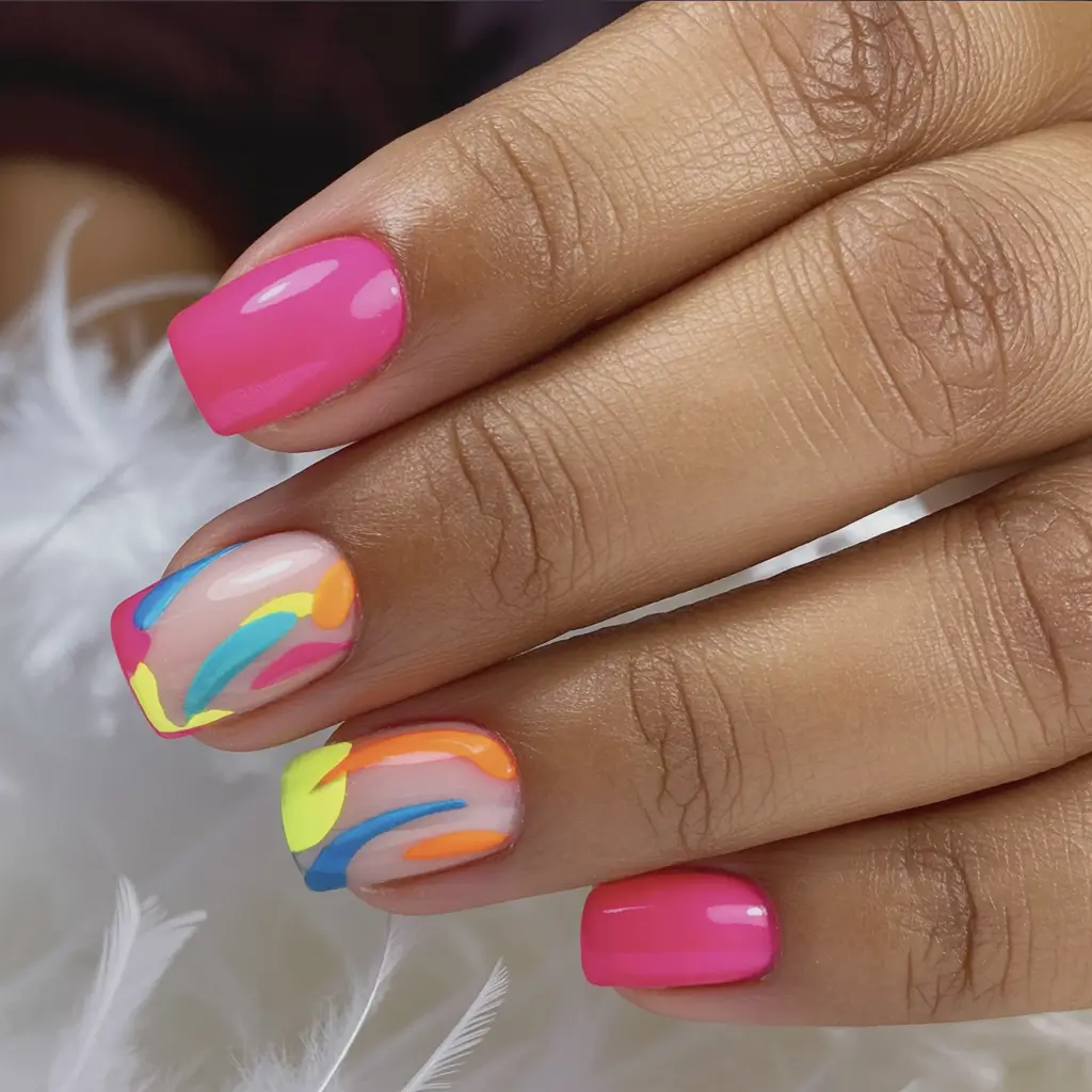Fall 2025 Nail Colors for Dark Skin Bright Pop with Neon Accents