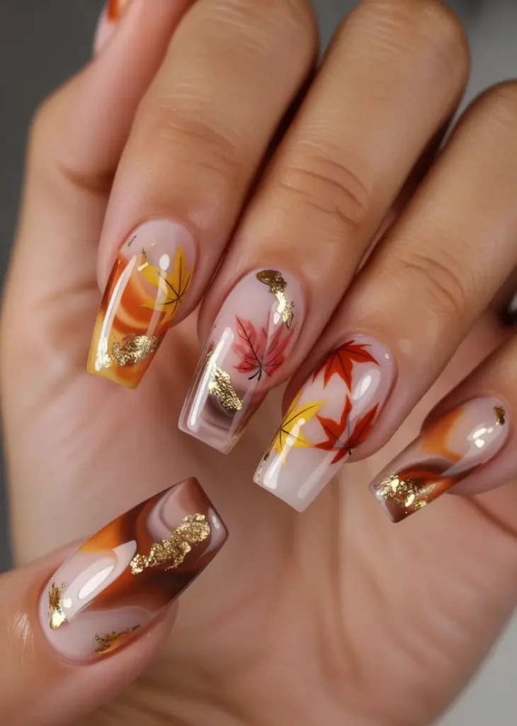 Fall Nail Art 2025: 3D Style with Gel Designs