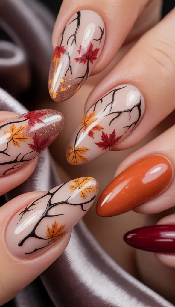 Fall Nail Art 2025: 3D Style with Gel Designs
