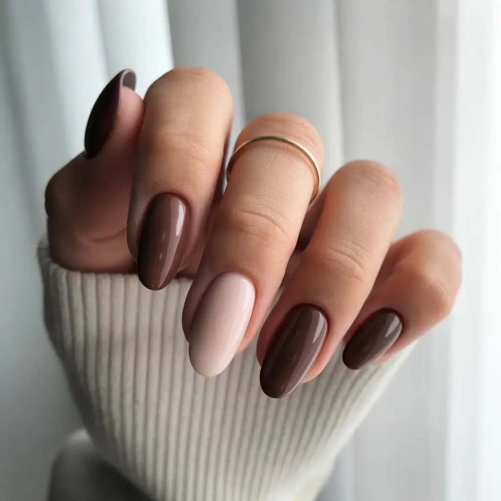 Fall Nail Colors for Medium Skin 2025 – Top Picks Minimalist Neutral Brown Mix