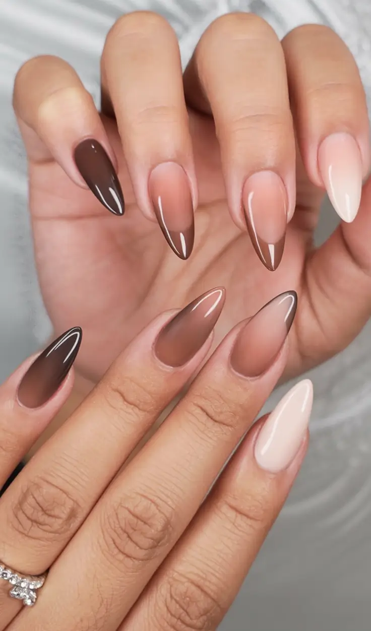 Fall Nail Colors for Medium Skin 2025 – Top Picks Coffee Gradient Perfection