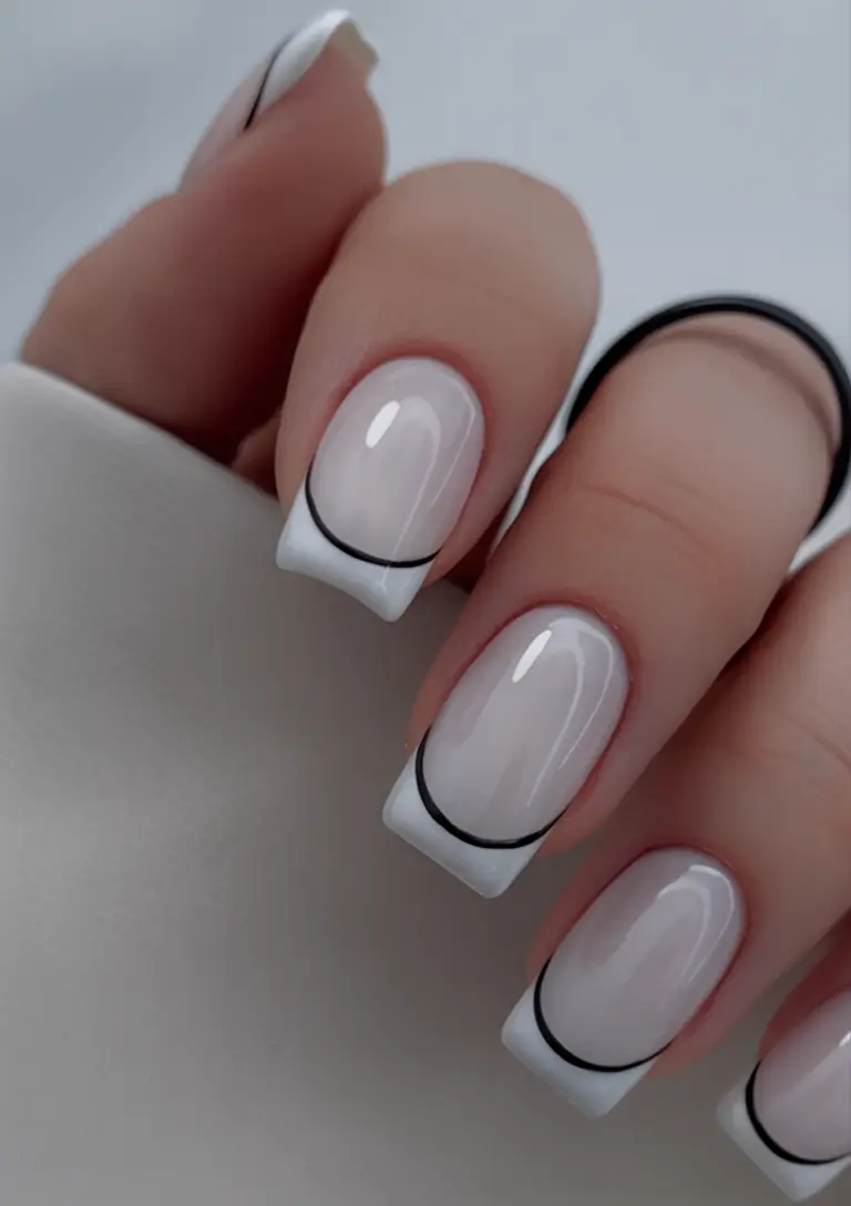 fall wedding nails 2025 Modern Minimalism in Monochrome