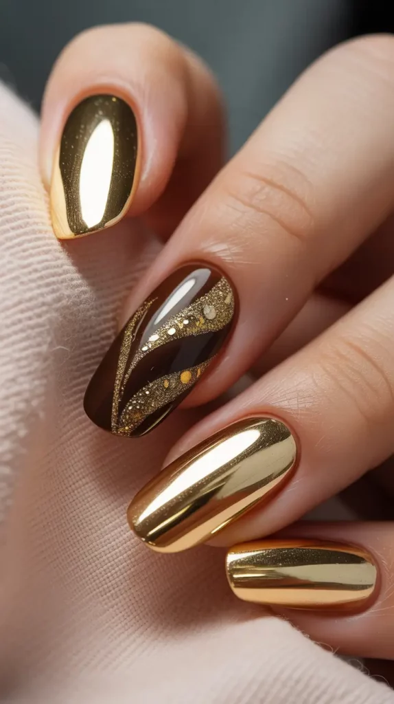 Gold Fall Nails 2025 Ideas That Shine With Seasonal Elegance