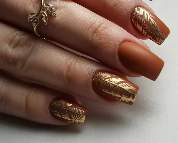 Gold Fall Nails 2025 Ideas That Shine With Seasonal Elegance