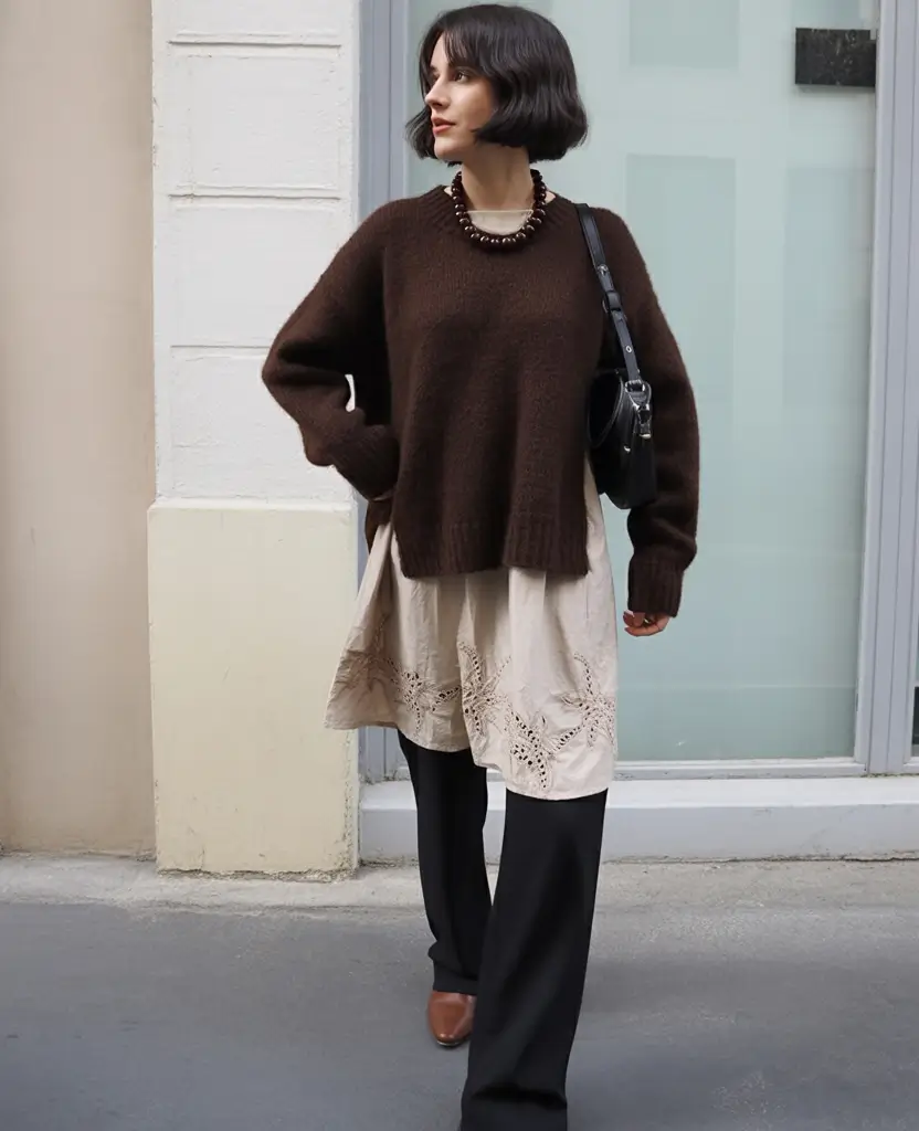How to Layer Clothes for Fall – 2025 outfits Inspo Bohemian Layers in Espresso and Oat
