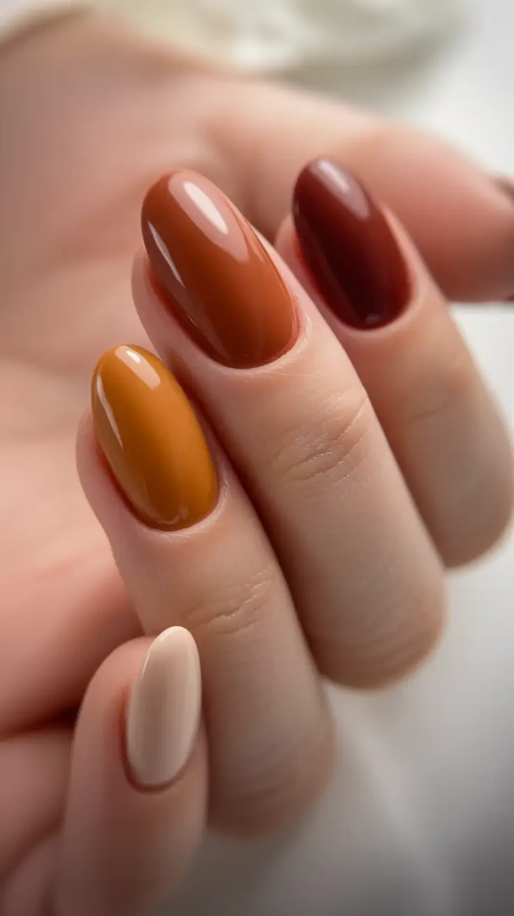 Nail Trends for Fall 2025 Autumn Spice Gradient