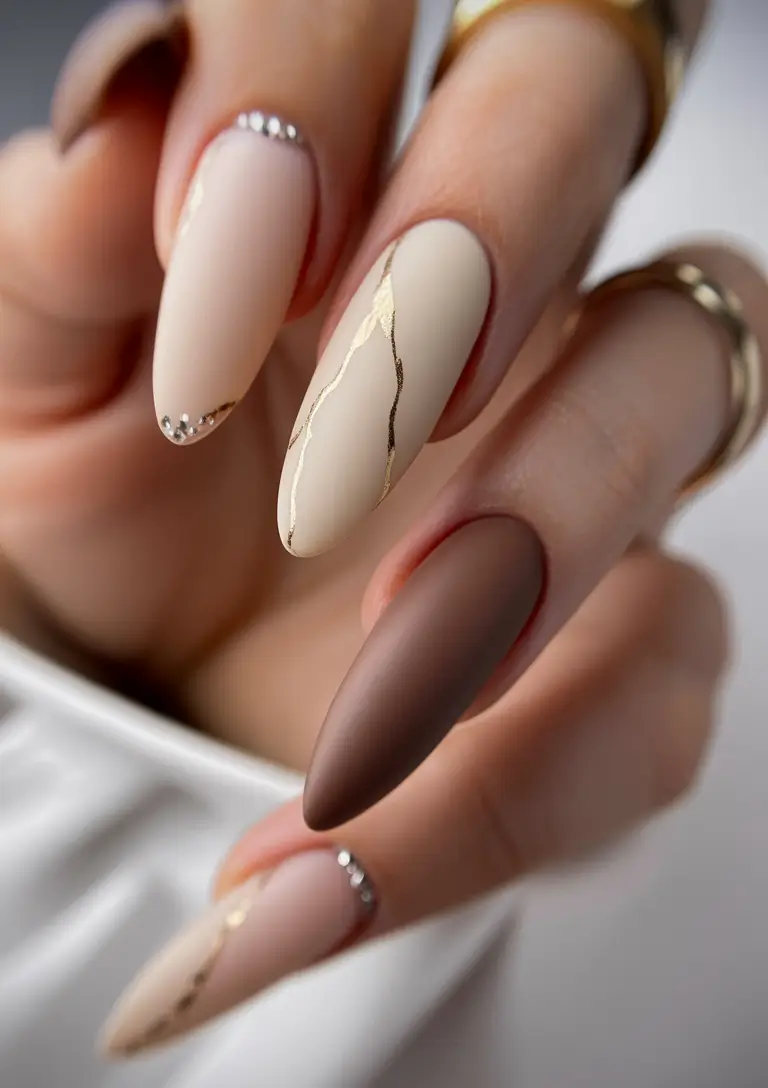 Popular Fall Nail Colors 2025 Matte Luxe Neutrals