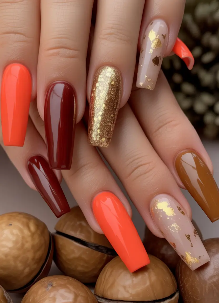 Stylish Brown Fall Nails 2025 Harvest Mix and Match