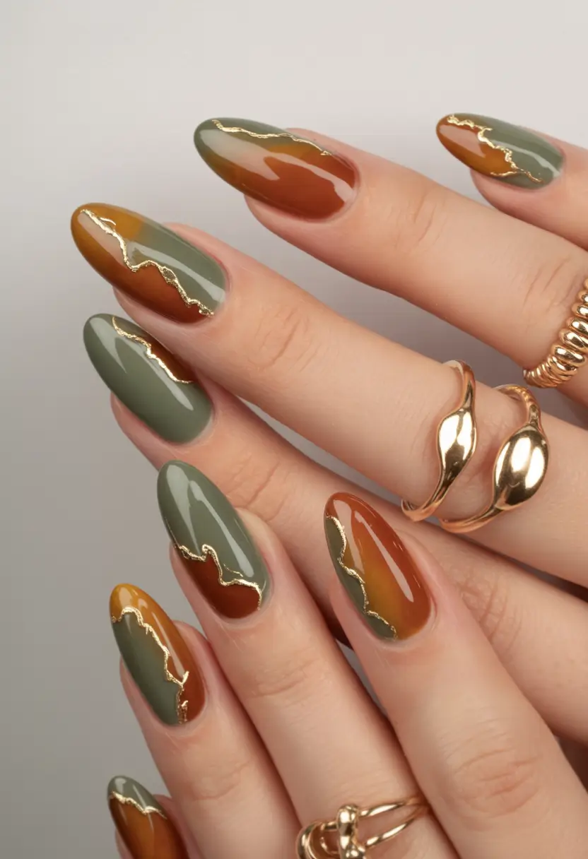 Trendy Fall 2025 Nail Colors for Fair Skin Olive Meets Burnt Caramel