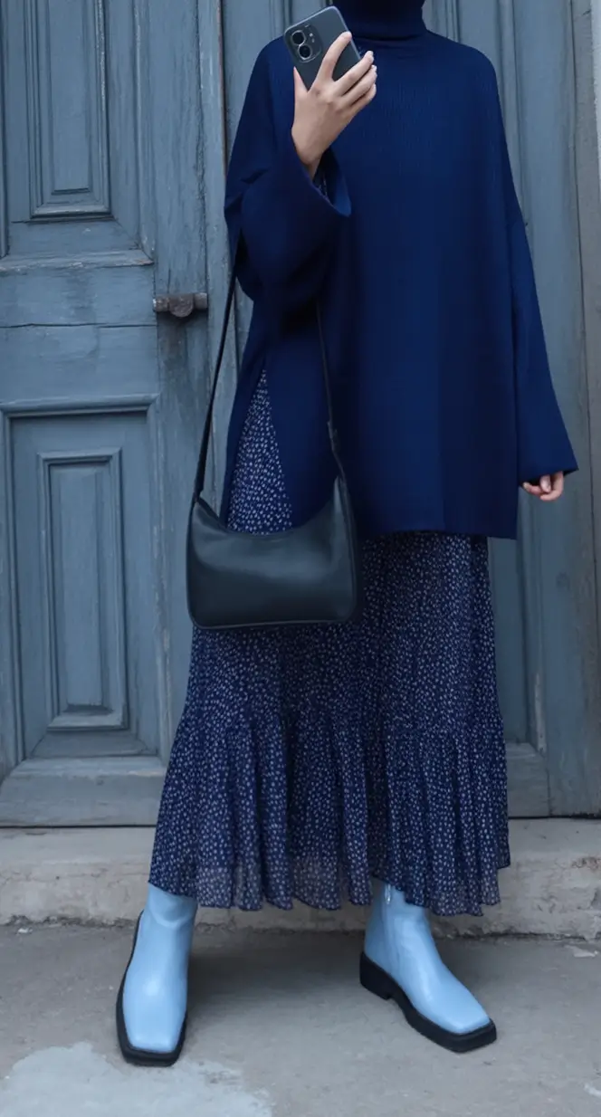 Warm outfits for Fall Season 2025 Monochrome Navy With a Twist