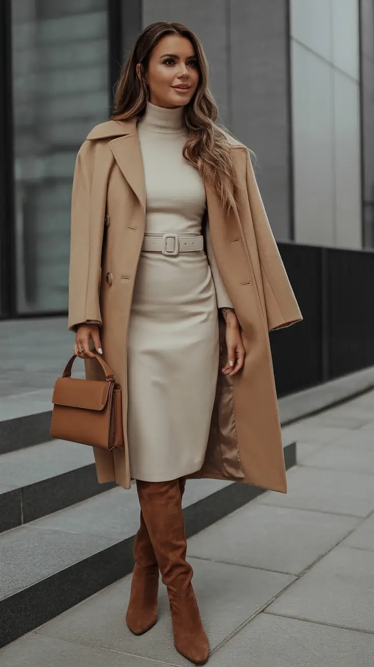 Warm outfits for Fall Season 2025 Classic Camel With a Feminine Spin
