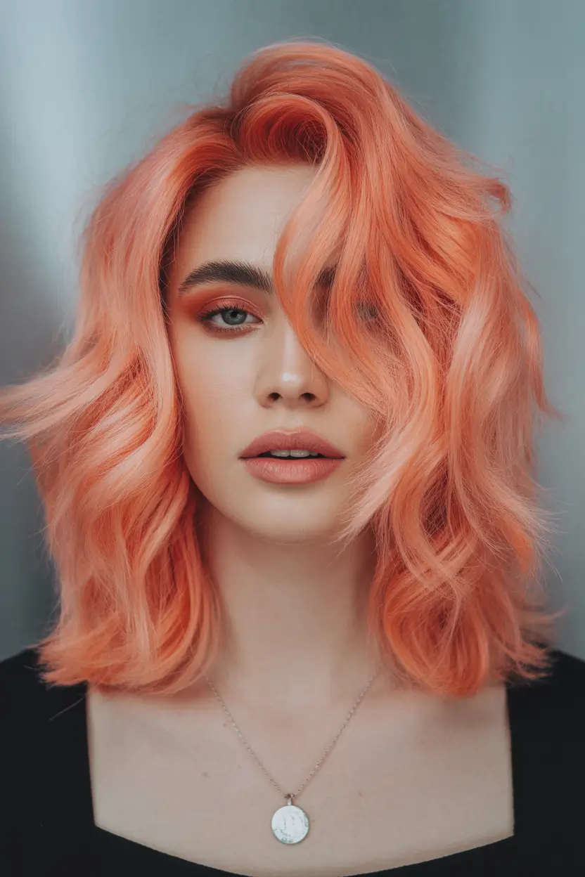 Best Fall Winter Hair Colors 2025 2026 Peachy Coral Waves