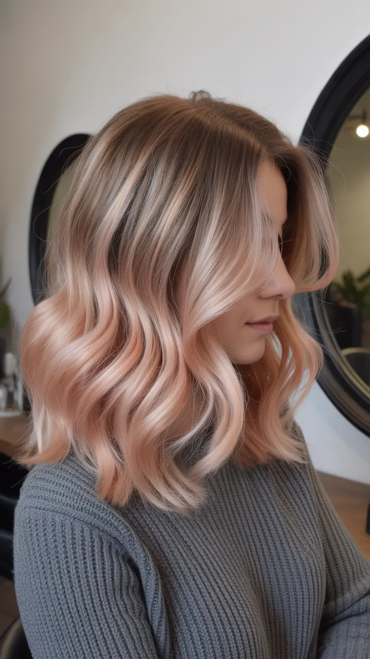 Best Fall Winter Hair Colors 2025 2026 Rosé Blonde Curls