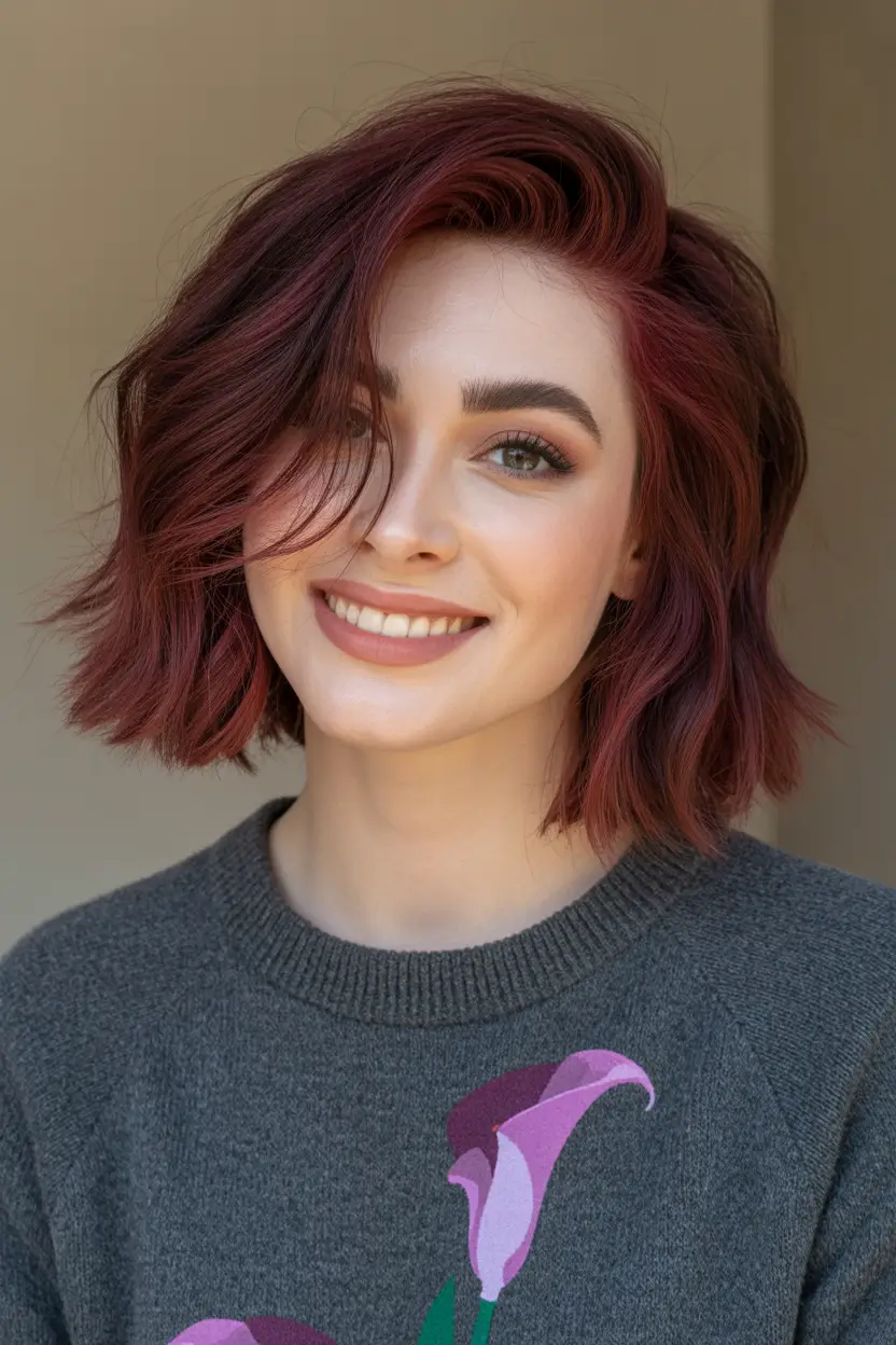 Best Fall Winter Hair Colors 2025 2026 Deep Burgundy Bob