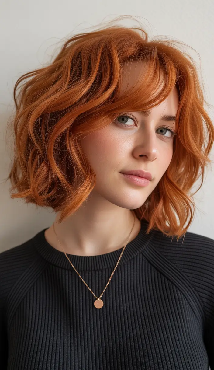 Best Fall Winter Hair Colors 2025 2026 Copper Shag Bob