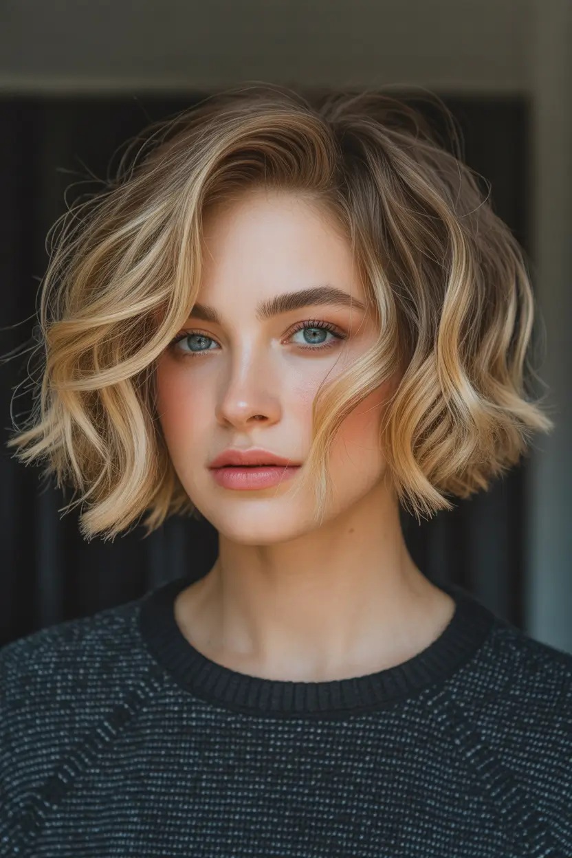 Best Fall Winter Hair Colors 2025 2026 Wavy Blonde Bob