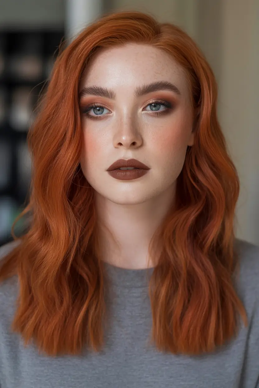 Best Fall Winter Hair Colors 2025 2026 Rich Copper Waves