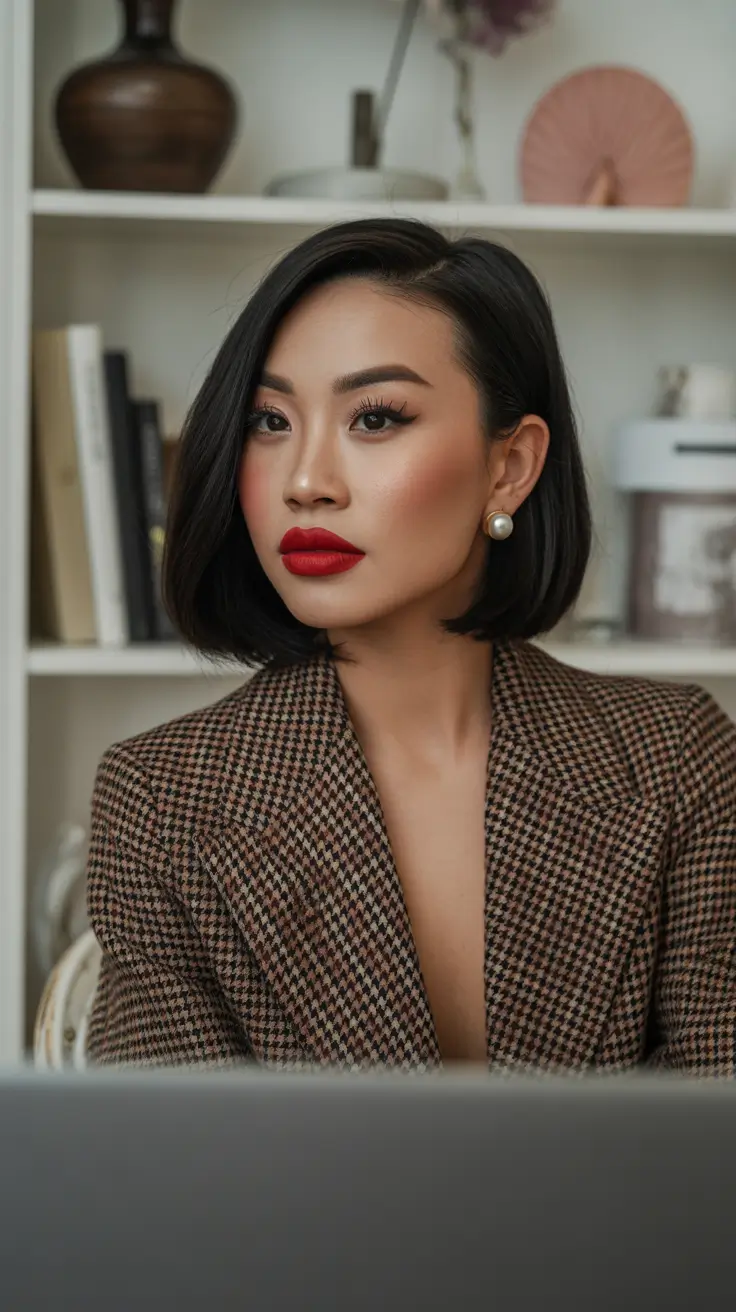 Best Fall Winter Haircut Styles 2025–2026 Sharp Black Bob