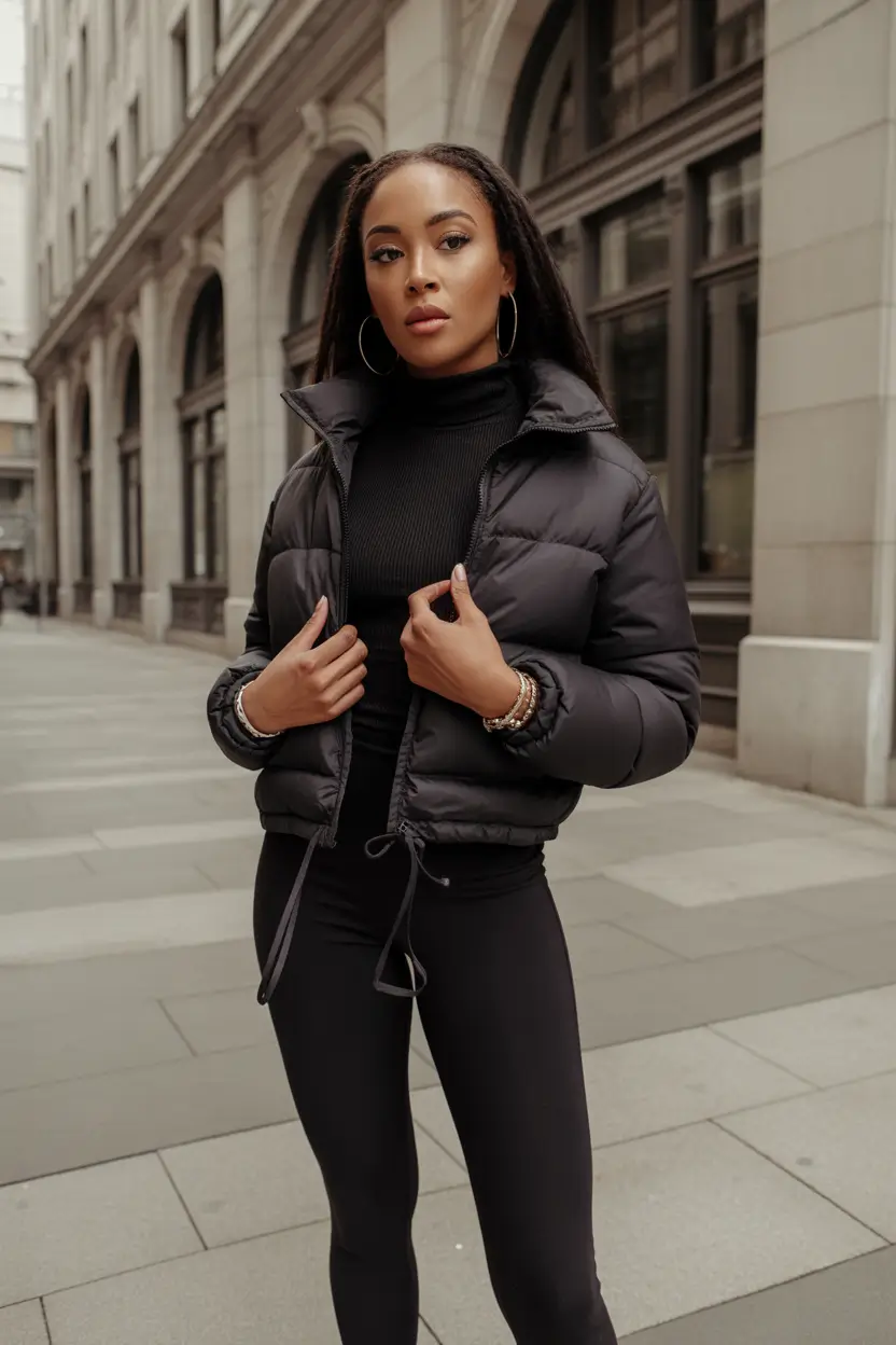 Casual Winter Outfits Ideas 2025-2026 Urban Black Statement