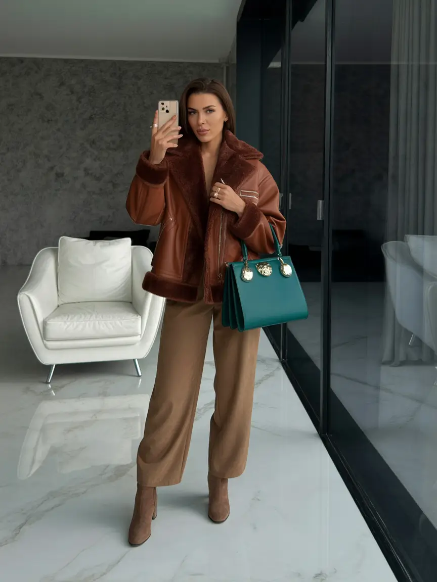 Casual Winter Outfits Ideas 2025-2026 Rich Brown Elegance